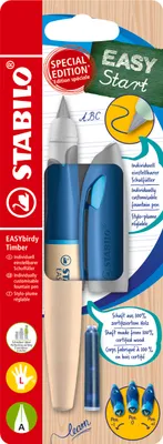 Produktbild von STABILO Schulfüller ergonomisch für Linkshänder mit Anfänger-Feder A -  EASYbirdy Timbe…
