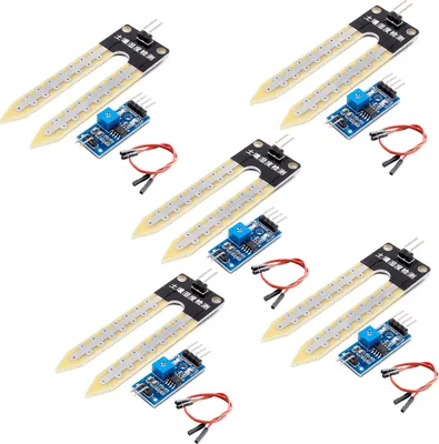 Immagine prodotto di AZ-Delivery Sensori Sensore di umidità del suolo Igrometro Moduli di umidità del suolo compatibili con Arduino e Raspberry Pi, modulo 5x