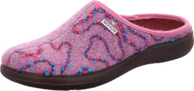 Produktbild von Rohde Damen Pantoffel Filz Hausschuh mit herausnehmbaren Einlagen Bari 6540, Größe:40 EU, Farbe:Violett