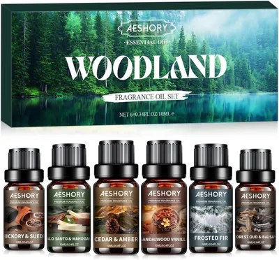 Produktbild von Ätherisches Öl Set 6x10ML, Aroma Diffuser Düfte, Sandelholz, Vanille, für Zuhause