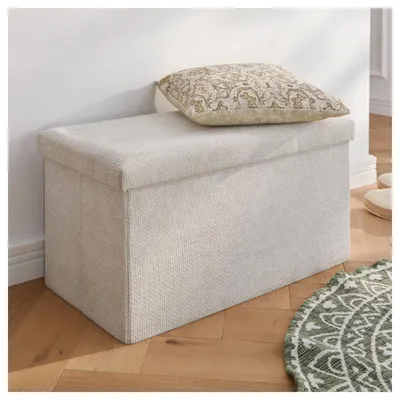 Produktbild von Aufbewahrungsbox Cosy Bett-Truhe, zusammenfaltbar, Stülpdeckel, Chenille-Bezug