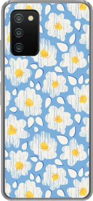 Produktbild von MuchoWow® Handyhülle Schutzhülle Hülle für Telefoonhoesje Samsung Galaxy A03s Mädchen - Blumen - Blau - Muster - Mädchen - Kinder - Kinder - Kind Silikon Softcase Handy Hülle - Schutz