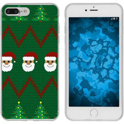 Produktbild von PhoneNatic Case kompatibel mit Apple iPhone 7 Plus / 8 Plus Silikon-Hülle X Mas Weihnachten X-Mas Sweater M7
