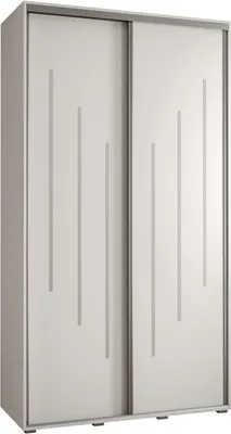 Produktbild von MEBLE KRYSPOL Davos 8 Schrank, zwei Türen - 235,2x140x45 cm - Weiß Weiß Silber