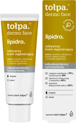 Produktbild von Tołpa Dermo Gesichtscreme Lipipro, reichhaltig, nährend und regenerierend, TAG 40 ml