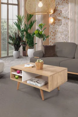 Obrázok produktu pre Skye Decor, Kvalitný konferenčný stolík (3 časti) – dub sýto modrej farby, 100% melamín