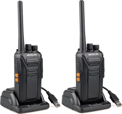 Produktbild von Retevis RT27 Walkie Talkie, 16 Kanäle PMR Funkgeräte Set, CTCSS/DCS VOX Notanruf, Funkgeräte Wiederaufladbar mit USB Ladeschale, Funkgeräte für Schule, Familienaktivitäten