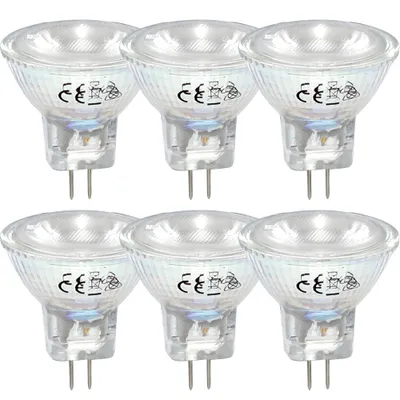 Produktbild von 6 x LED Leuchtmittel Glas Reflektor MR11 2W = 20W GU4 150lm warmweiß 3000K
