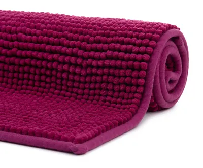 Produktbild von GÖZZE Chenille Badteppich superweicher saugfähiger rutschfester Mikrofaser-Badvorleger Cyclam Pink 60 x 100 cm