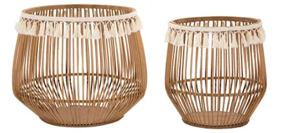 Obrázek produktu pro Mauro Ferretti Fuji 2dílná sada košů Ø 47x39,5-34x36,5 cm hnědá
