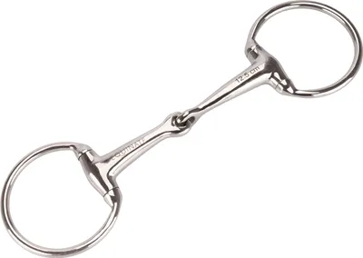 Produktbild von Equinate Olivenkopfgebiss Edelstahl 16mm einfach gebrochen 12,5cm