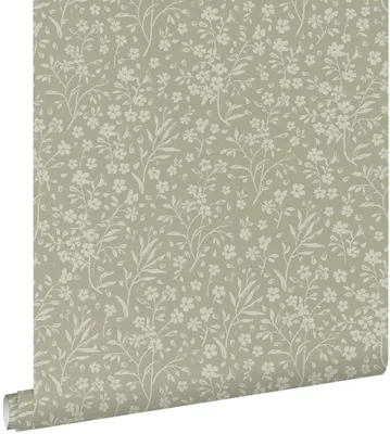 Zdjęcie produktu dla ESTAhome Tapeta kwiaty jasnoszarym zielonym 50 x 900 cm