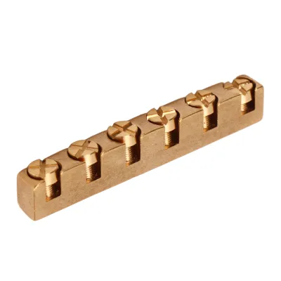 Obrázok produktu pre Gitarová matica, basová matica, 6 strunových matíc, gitarová strunová matica, mosadzná gitarová matica, nastaviteľná gitarová matica