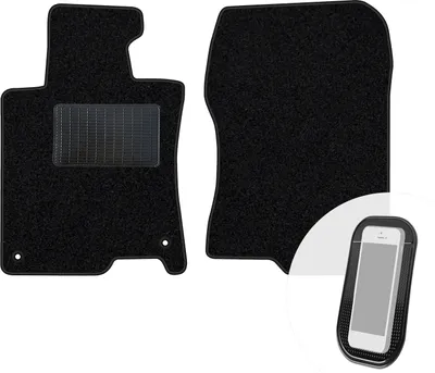 Produktbild von moto-MOLTICO Vorne Fußmatten Auto Velours Autoteppiche Schwarz Automatten Set 2-teilig passend für Honda Accord VIII 2008-2015