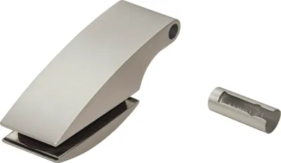 Produktbild von DORMA Türband Flügelteil Studio Arcos  Glas 8 mm, Alu Edelstahl-Effekt (24.230) | Glastürbeschlag - Zubehör dormakaba