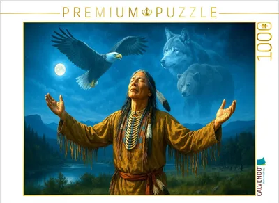 Produktbild von CALVENDO Puzzle Spirituelle indianische Reise | 1000 Teile Lege-Größe 64x48cm Foto-Puzzle für glückliche Stunden