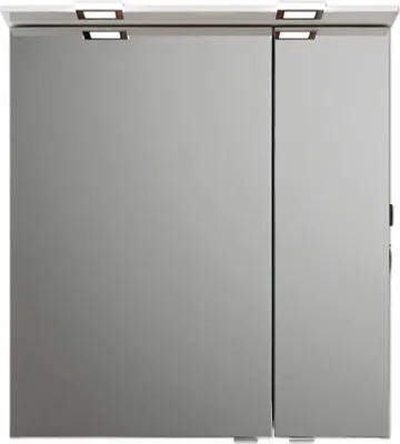 Produktbild von Pelipal Badmöbel-Set Sunline 300 BxHxT 67 x 200 x 48 cm Frontfarbe weiß hochglanz mit Waschtisch Mineralmarmor