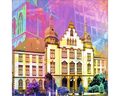 Produktbild von Glasbild Hamm Rathaus I 50x50 cm