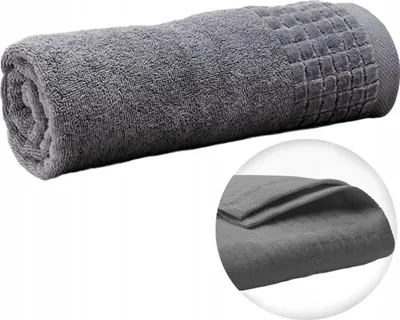 Produktbild von Badetuch aus Baumwollfrottee, groß, 70 x 140, dick, saugfähig, Grau