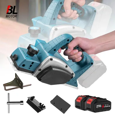 Produktbild von Elektrohobel - Akkuhobel - 1000 W - 15000 U/min - Bürstenloser Motor - Handgeführt - Mit 2 Akkus