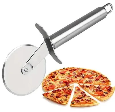 Image de Rouleau à pizza - Robuste et à lame tranchante - Lavable en machine - Poignée antidérapante - 19,5 cm