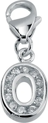 Produktbild von Minott Charms Anhänger Buchstabe O mit Zirkonia 925/-Silber CMM105-O