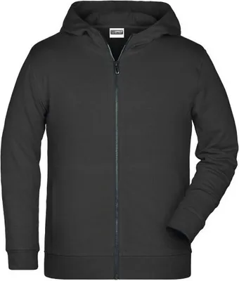 Produktbild von Sweat-Jacke mit Kapuze und Reißverschluss black, Gr. M