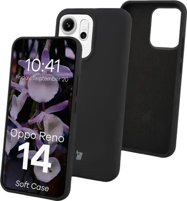 Produktbild von Silikon Handyhülle für Oppo Reno 14, Bizon Soft Case, Schwarz