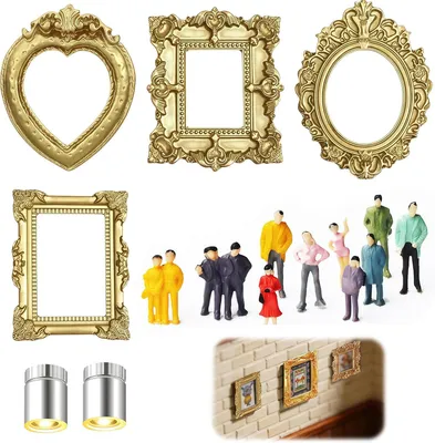 Produktbild von Mini Museum DIY Set, mit Mini Figuren und Vintage Bilderrahmen, zum Basteln
