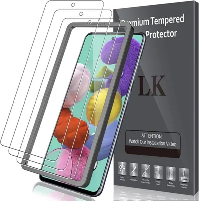 Produktbild von Schutzfolie Samsung Galaxy A51 3er Pack 9H Härte HD Klar blasenfrei Einfache MontageTransparent
