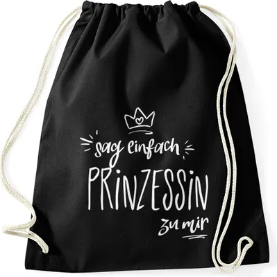 Produktbild von Turnbeutel Sag einfach Prinzessin zu mir V3 Hipster Beutel Tasche Sportbeutel Gymsac Gymbag Moonworks® unisize
