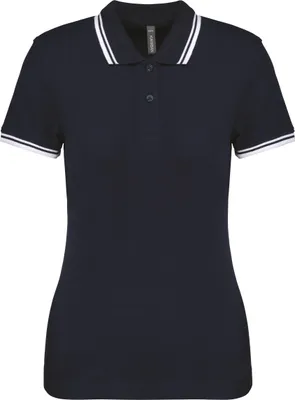 Produktbild von Kariban Polohemd für Damen mit kurzen Ärmeln und Streifen