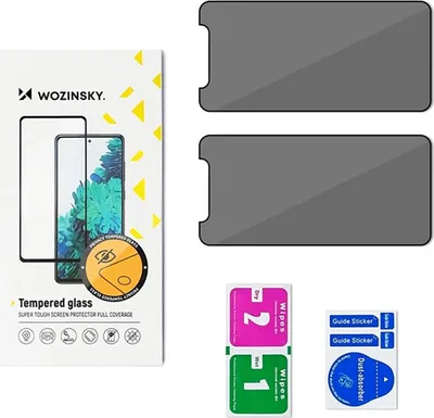 Zdjęcie produktu dla Szkło Hartowane Wozinsky Privacy Glass Przywatyzujące Na Xiaomi Poco M7, 2-Pak