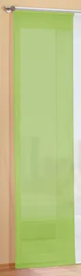 Produktbild von Preisgünstiger Flächenvorhang Schiebegardine, transparent, unifarben, mit Zubehör, 245x60, Apfelgrün, 85589