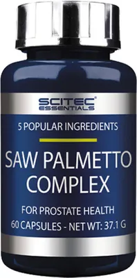 Produktbild von Scitec Nutrition Saw Palmetto Complex 60 capsules / Antioxidantien & Extrakte / Komplex aus 5 Pflanzenextrakten für eine gesunde Prostata in Kapseln