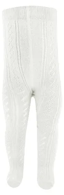 Produktbild von Kinderstrumpfhose aus Baumwolle Ajour – Latte – 74