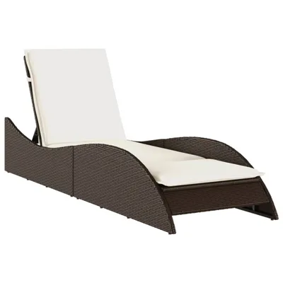 Produktbild von VidaXL 368279, Lounge, Gepolsterter Sitz, Polyrattan, Stahl, Cremefarben, Weiß, 110 kg, 550 mm