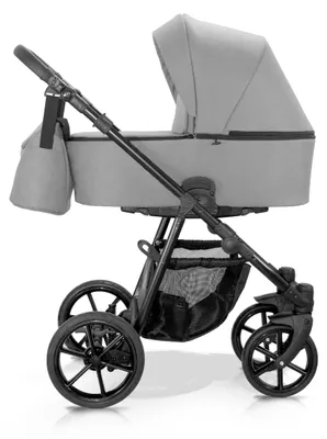 Produktbild von Milukids Risso 3-in-1 Kombikinderwagen Schwarz mit Babyschale (RIS-11)