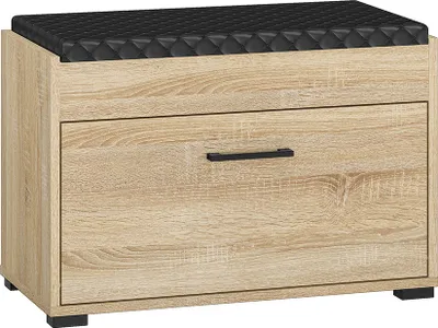 Produktbild von Schuhbank 70 cm mit Aufbewahrung Eiche hell CHEB-131