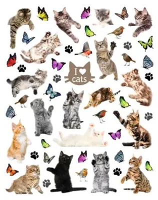 Produktbild von Ministicker Katzen & Schmetterlinge 53-tlg.