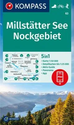 Produktbild von KOMPASS Wanderkarte 63 Millstätter See, Nockgebiet 1:50.000