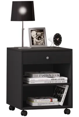 Immagine prodotto di Mobile notturno | Tavolino | Comodino rullabile | Dimensioni ca. H 54 x L 45 x D 38 cm - Rolda