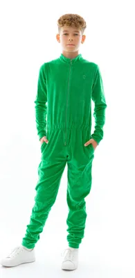 Produktbild von Jungen Overall Plüsch lang Seledyn