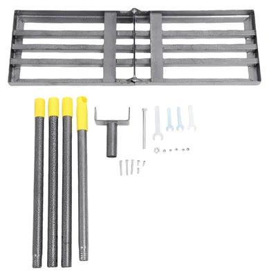 Produktbild von Rasen-Nivellierrechen, Eisen-Nivellierplatte, robust, aufwandssparend, bodenebenes Werkzeug, 121,9 bis 198,1 cm, verstellbarer Griff für den Hof, Gart