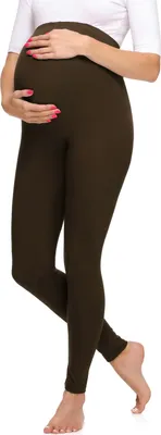 Image de Legging de grossesse long pour femme Merry Style en viscose MS10-297 (marron, taille S)