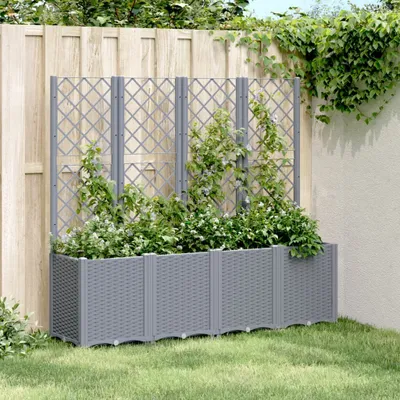 Obrázok produktu pre Maison Exclusive - Kvetináč s mrežou modro-sivý 160x40x140 cm PP