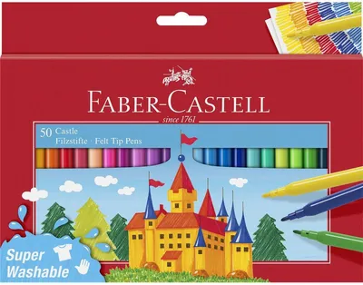 Zdjęcie produktu dla Flamastry Faber-Castell 50 kolorów intensywne barwy