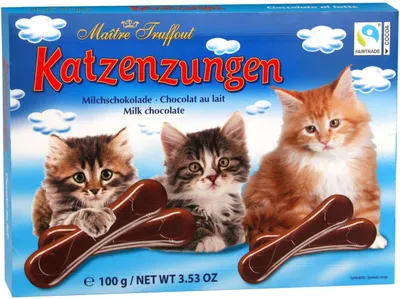 Produktbild von MaitreTruffout Katzenzunge Milchschokolade 100 g