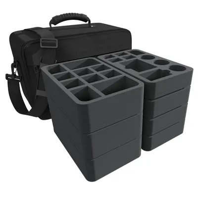 Productafbeelding van MAXI PLUS tas voor 60 miniaturen, met schuimrubberen inlegvlakken
