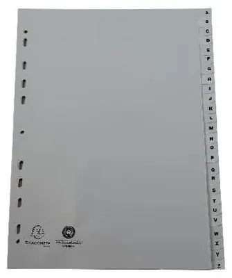 Produktbild von Exacompta 20x Register A4 RC-PP grau 120µ Taben A-Z 26 Positionen Grau 1726E